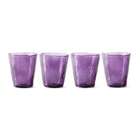 Farmhouse water glasses in violet by HKLIVING, medium, set of 4