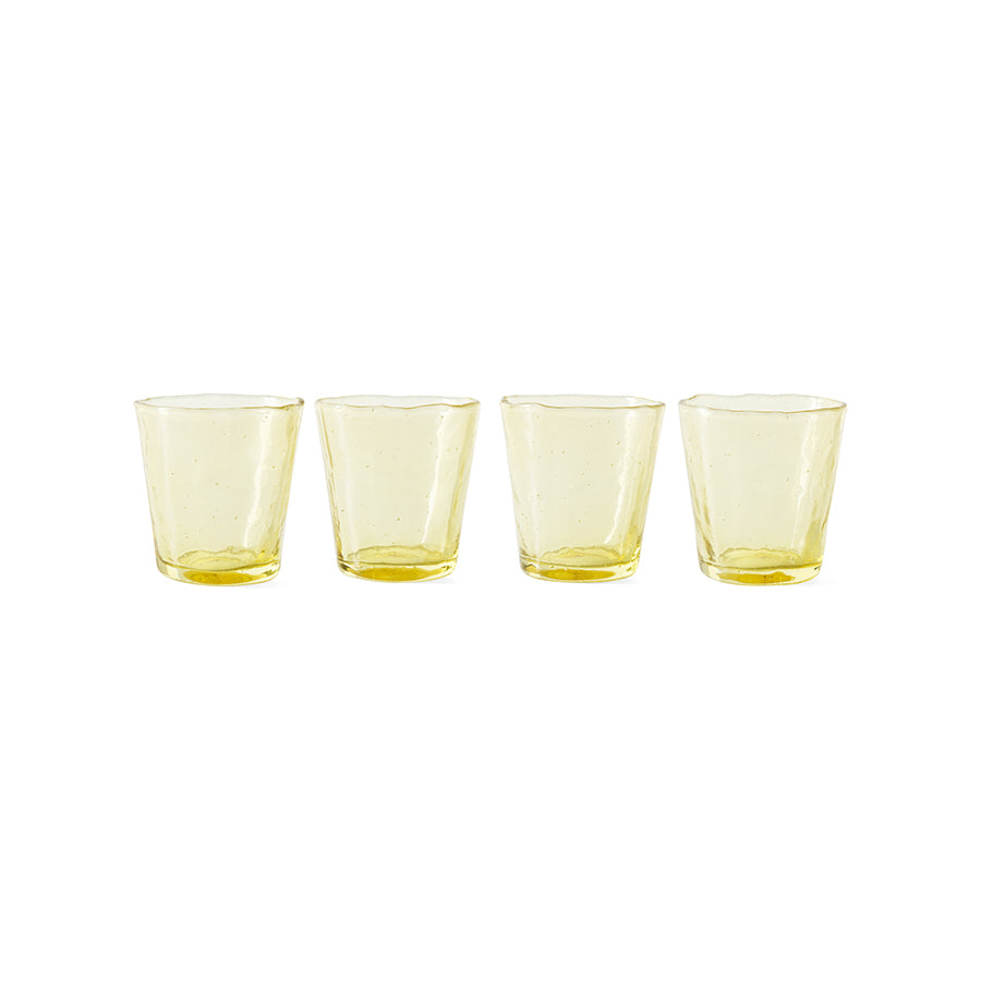 Farmhouse water glasses in honey by HKLIVING, small, set of 4