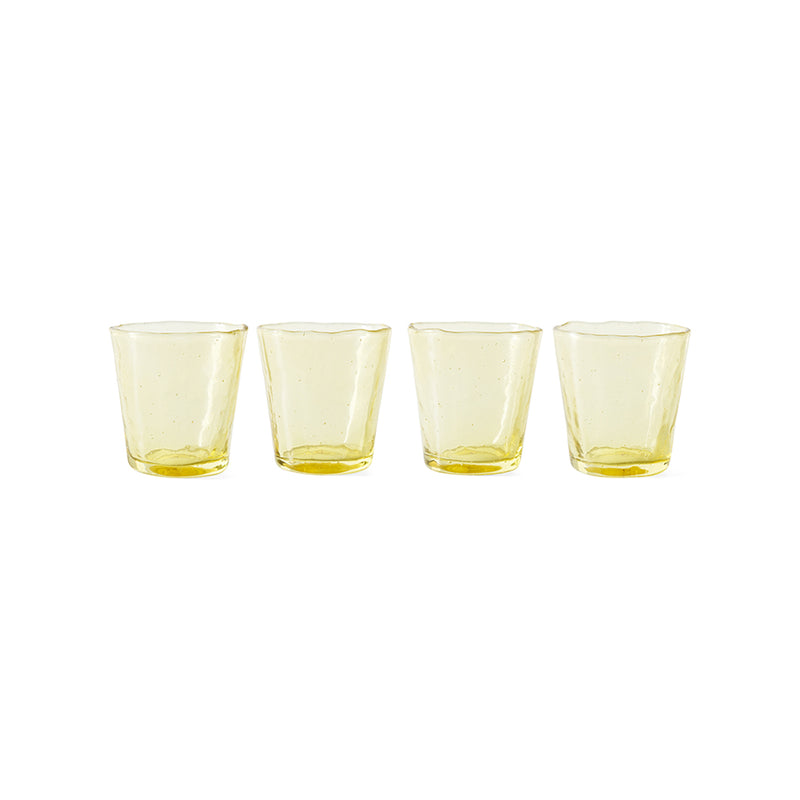 Farmhouse water glasses in honey by HKLIVING, small, set of 4