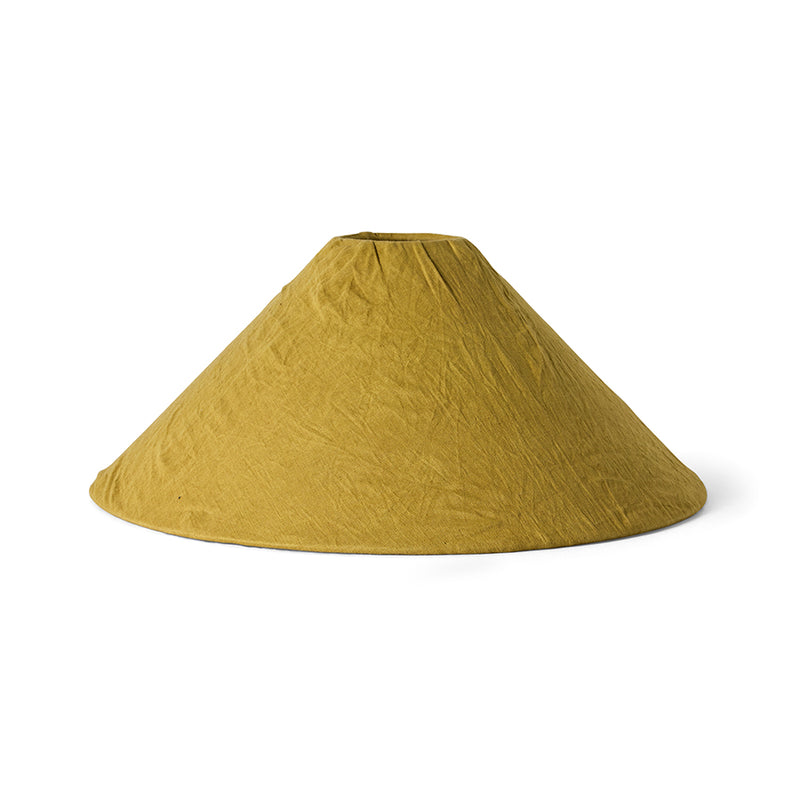 Linen Lampshade in Mustard by HKLIVING on a plain background