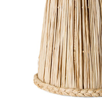 Raffia Lampshade in Natural by HKLIVING – close-up of braided base detail