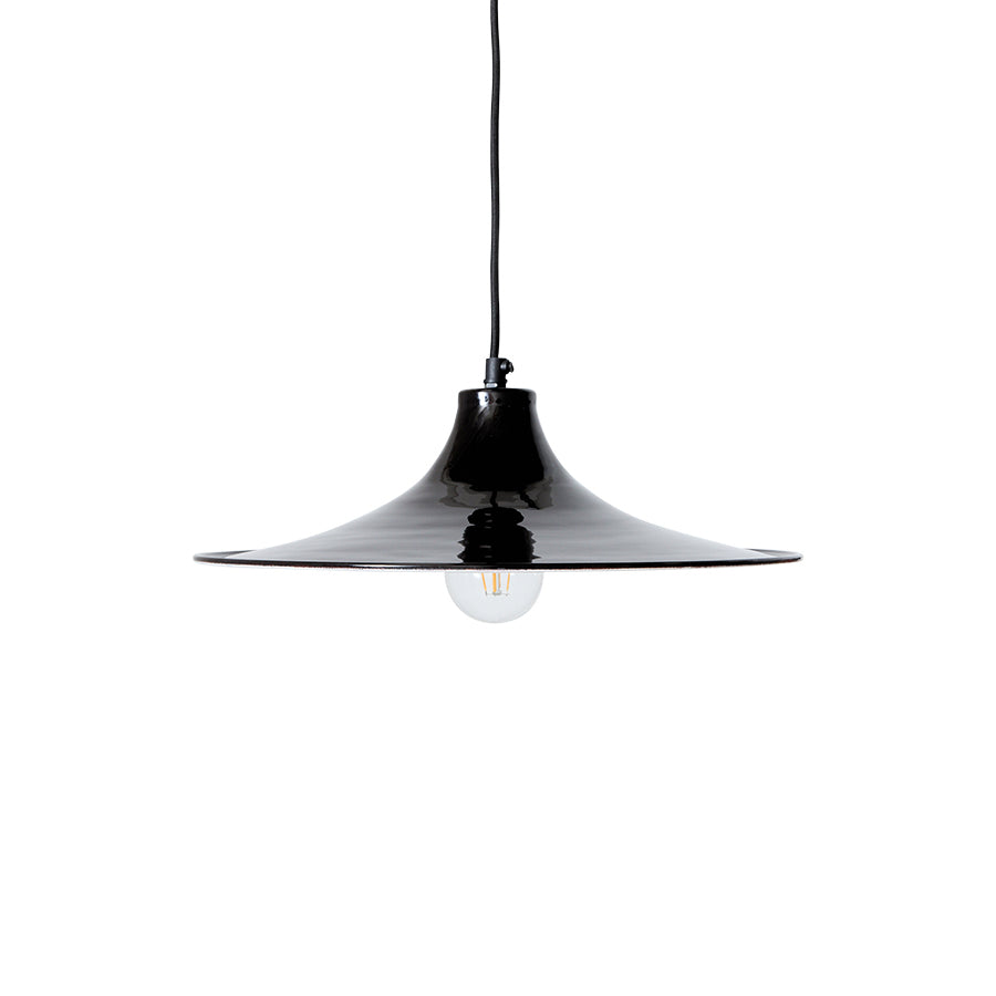 Pavilion Pendant Lamp in Black by HKLIVING, Medium, on a plain background