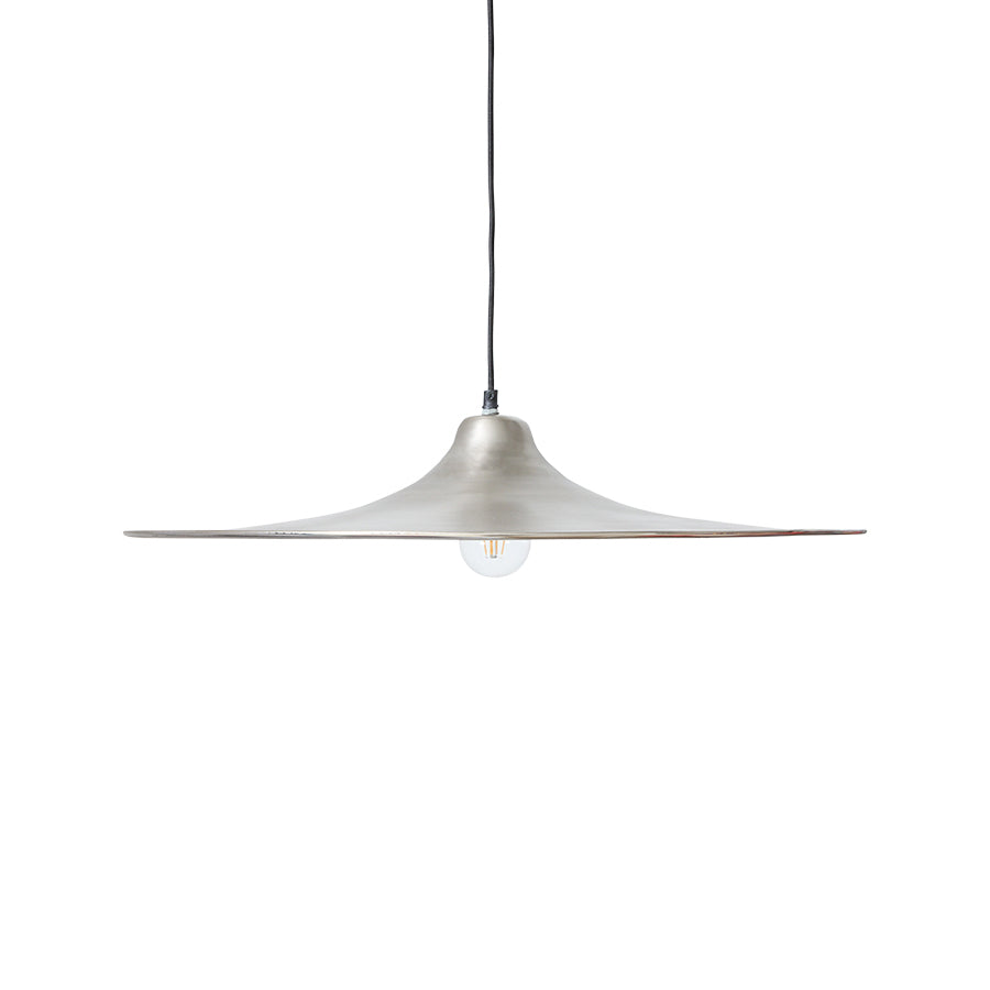 Pavilion Pendant Lamp in Silver by HKLIVING, Large, on a plain background