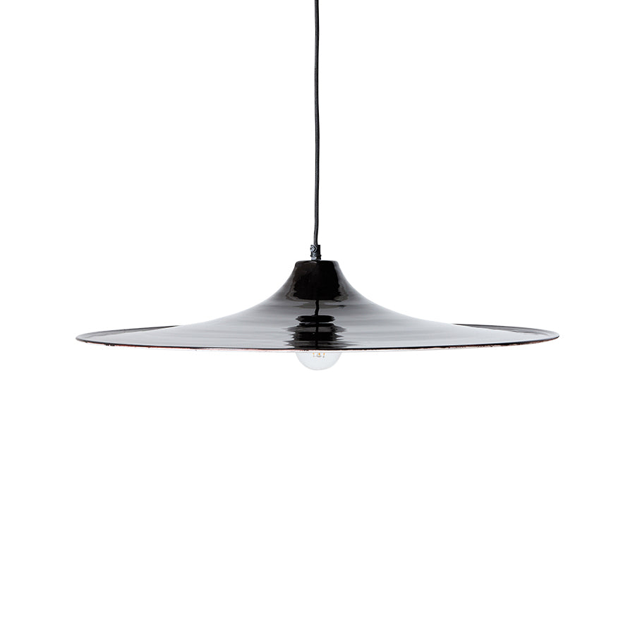 Pavilion Pendant Lamp in Black by HKLIVING, Large, on a plain background