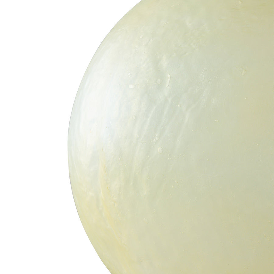 Glassfibre pendant lamp in a styled interior