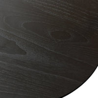Black Round Wooden Pillar Dining Table by HKLIVING, 140cm diameter, Handmade