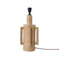 Robust Table Lamp Base in Clay by HKLIVING – front view of sculptural ceramic lamp base