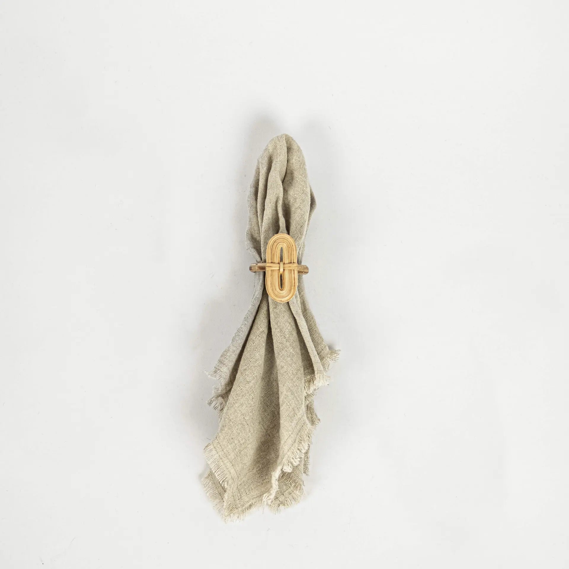Oval Bamboo Napkin Ring by Olsson & Jensen - Natural Table Accessory