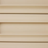Close-up of the top drawer fronts and rounded handles on the cream Space Drawer Cabinet by HKLIVING