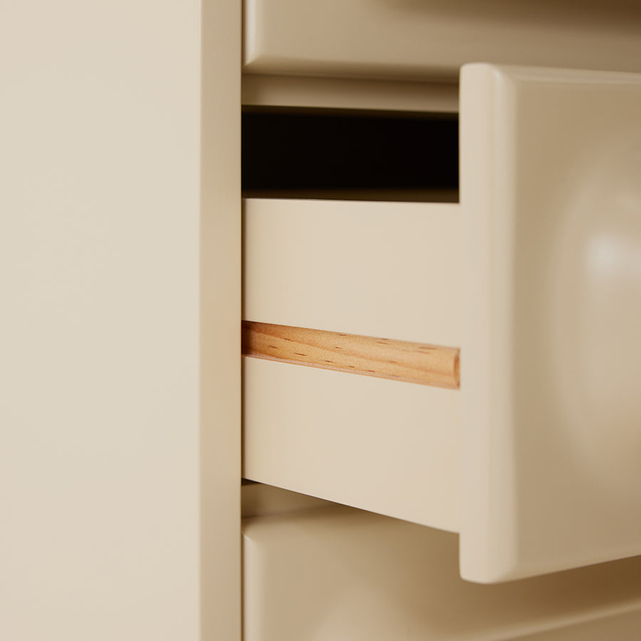 Detail shot of the cream Space Drawer Cabinet by HKLIVING