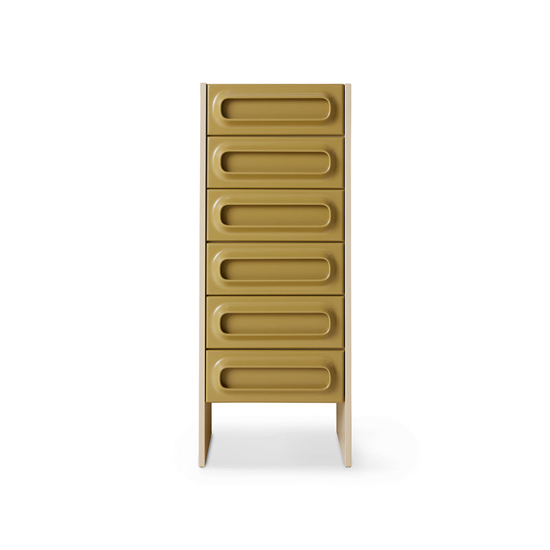 Technical dimension diagram of the Space Drawer Cabinet in Sage-Cream by HKLIVING