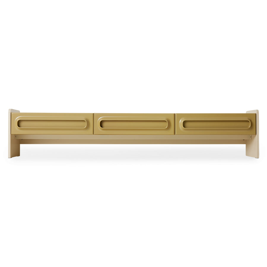 Technical dimension diagram of the Space Lowboard in Sage-Cream by HKLIVING