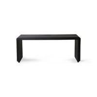 hkliving black slatted bench as a functional and decorative element