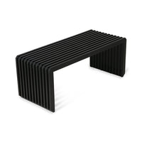 Sturdy black sungkai wood bench for stylish modern interiors
