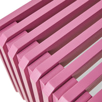 hkliving hot pink slatted bench adding colour to a modern home