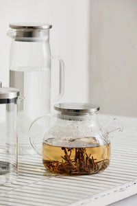 CELOSIA glass teapot by Nordal styled as part of a tea serving scene