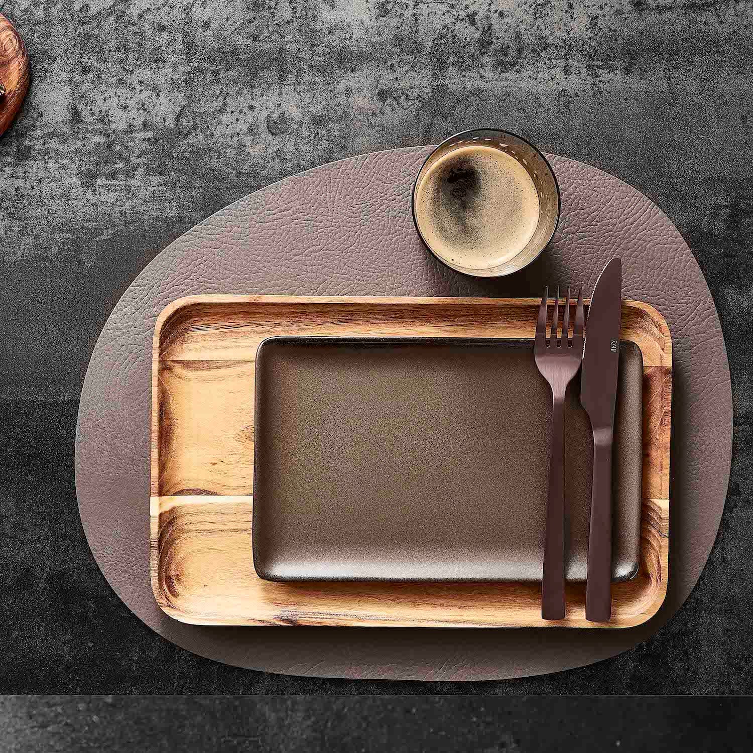 Metallic Brown Rectangular Plate