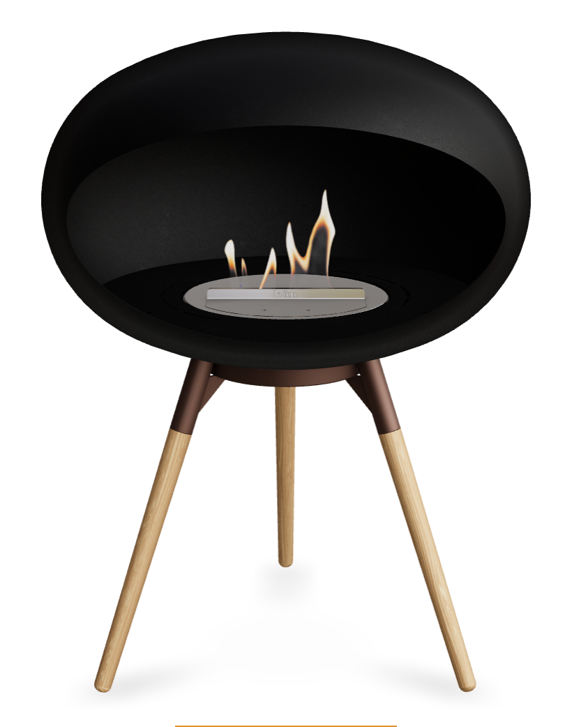 Le Feu Dome Ground Low 625 – Freestanding Bioethanol Fireplace (Larger 625)