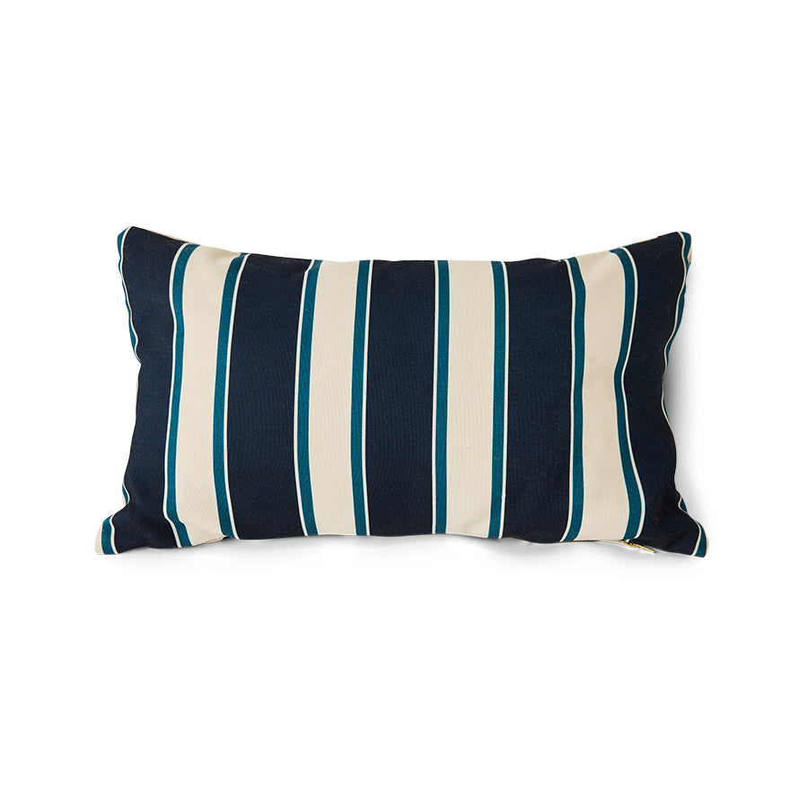 Printed Cushion, Blues by HKLIVING, reverse striped side