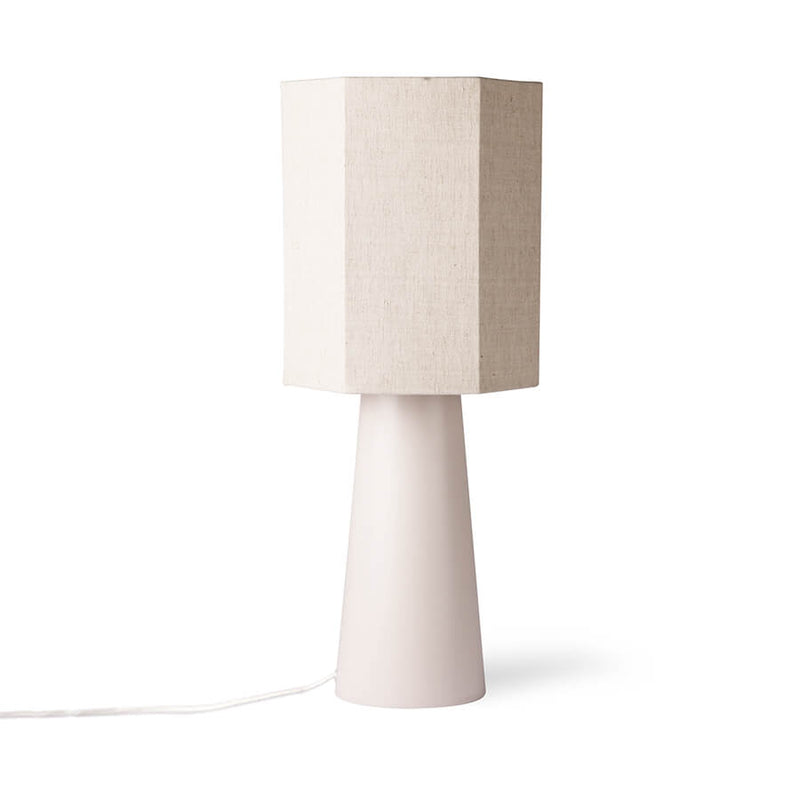 matt skin cone table lamp base by HKLIVING for warm neutral ambient lighting