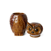 Retro Ceramic Owl Jar with Lid – Roasted by HKLIVING