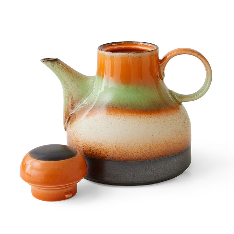 hkliving morning coffee pot with its mushroom shaped lid removed and placed beside it