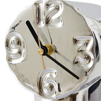 Retro Ceramic Clock in Chrome by HKLIVING – Handcrafted with Vintage Charm
