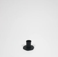 Adrian short black iron candle holder by Olsson & Jensen without a candle