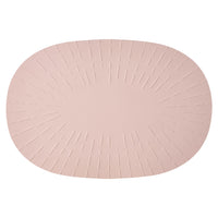 Aida Confetti candyfloss pink recycled leather placemat with embossed radial design