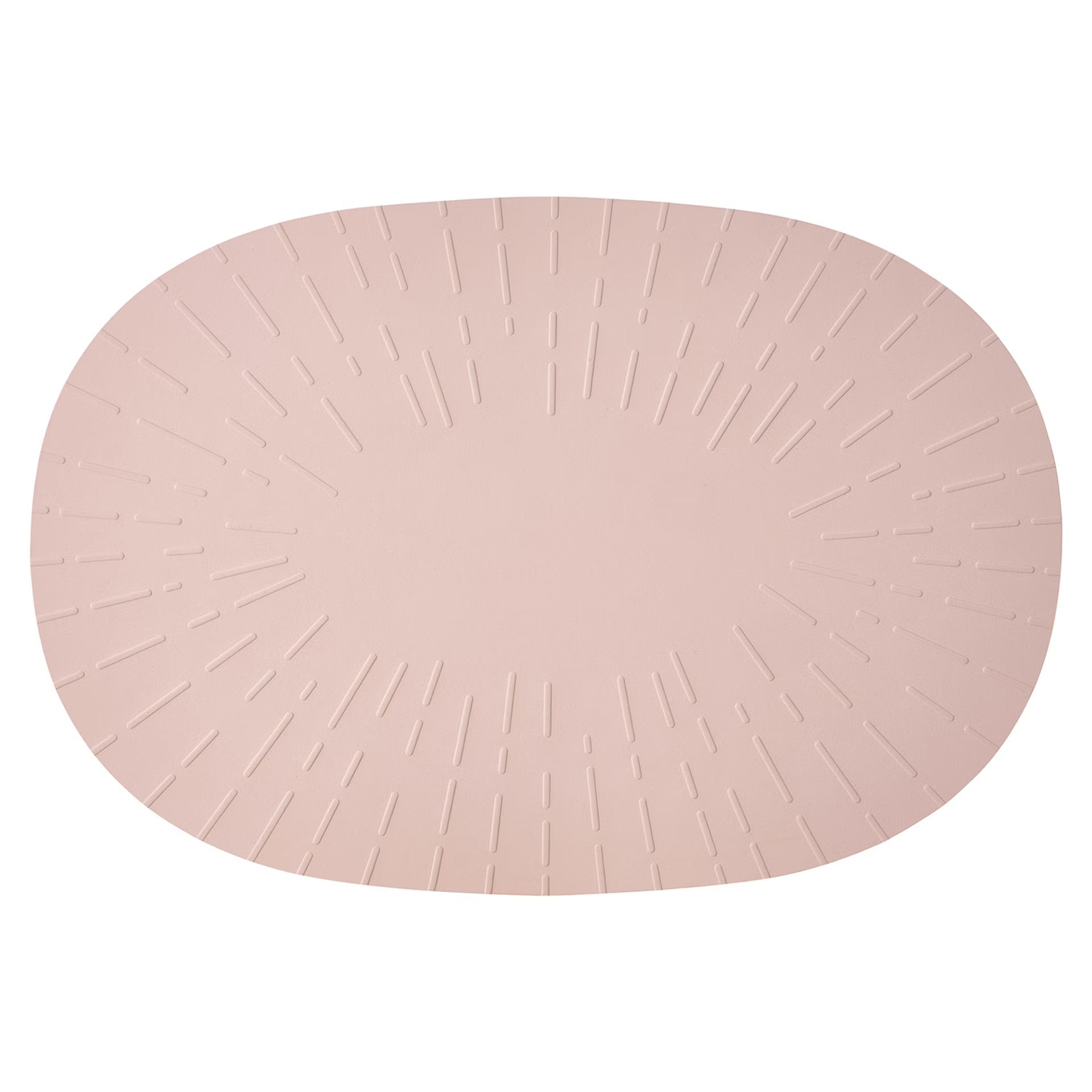 Aida Confetti candyfloss pink recycled leather placemat with embossed radial design