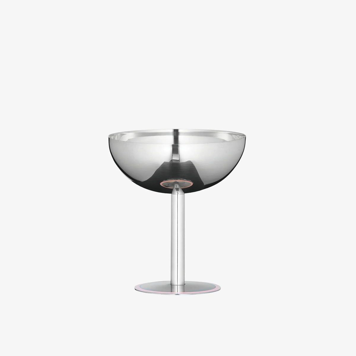 Stainless steel ice cup with candyfloss pink detail by Aida