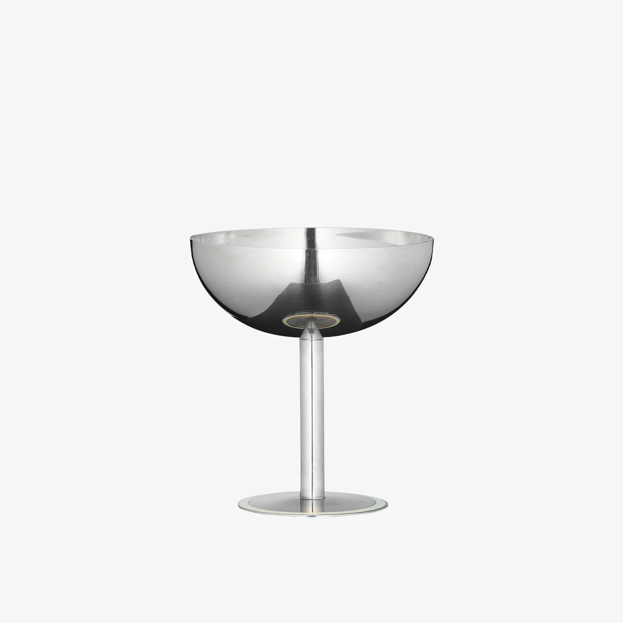 single stainless steel ice cup by aida with vanilla coloured ring detail at the base
