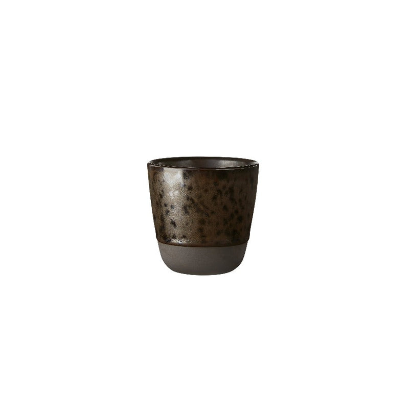 nordic brown stoneware mug without handle by aida for warm minimalist tableware
