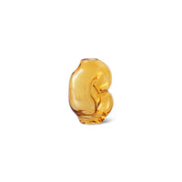 Gleam Glass Small Vase – Amber – Organic Modern Glass Vase by HKLIVING
