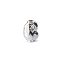 Gleam Glass Small Vase – Chrome – Modern Reflective Glass Vase by HKLIVING