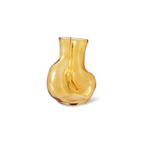Gleam Glass Vase – Amber – Warm Toned Decorative Vase by HKLIVING