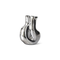 Gleam Glass Vase – Chrome – Modern Reflective Vase by HKLIVING