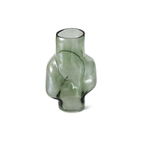 Gleam Glass High Vase – Olive – Tall Organic Glass Vase from HKLIVING