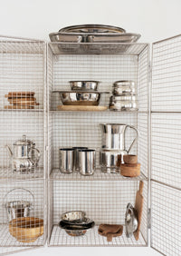 assorted wooden and ceramic serveware including mini acacia trays
