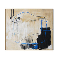 Easy Elan framed artwork by HKLIVING, full view of the expressionist canvas