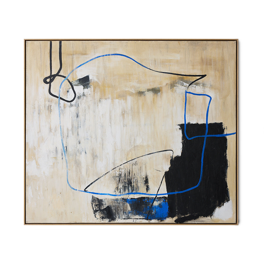 Easy Elan framed artwork by HKLIVING, full view of the expressionist canvas
