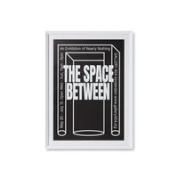 Between Space framed poster by HKLIVING, full view of the typographic artwork
