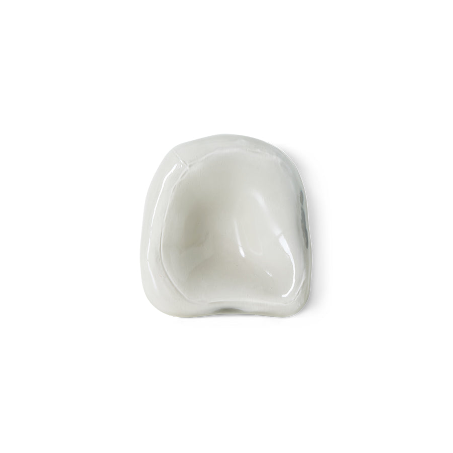 HKLIVING Dent Wall Sculpture in Overcast off white, front-facing product shot on white background