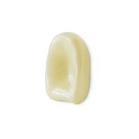HKLIVING Glass Wall Sculpture in Cream, side angle product shot on white background showing form and depth