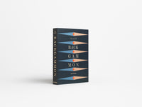 Stylish anthracite backgammon set styled like a coffee table book