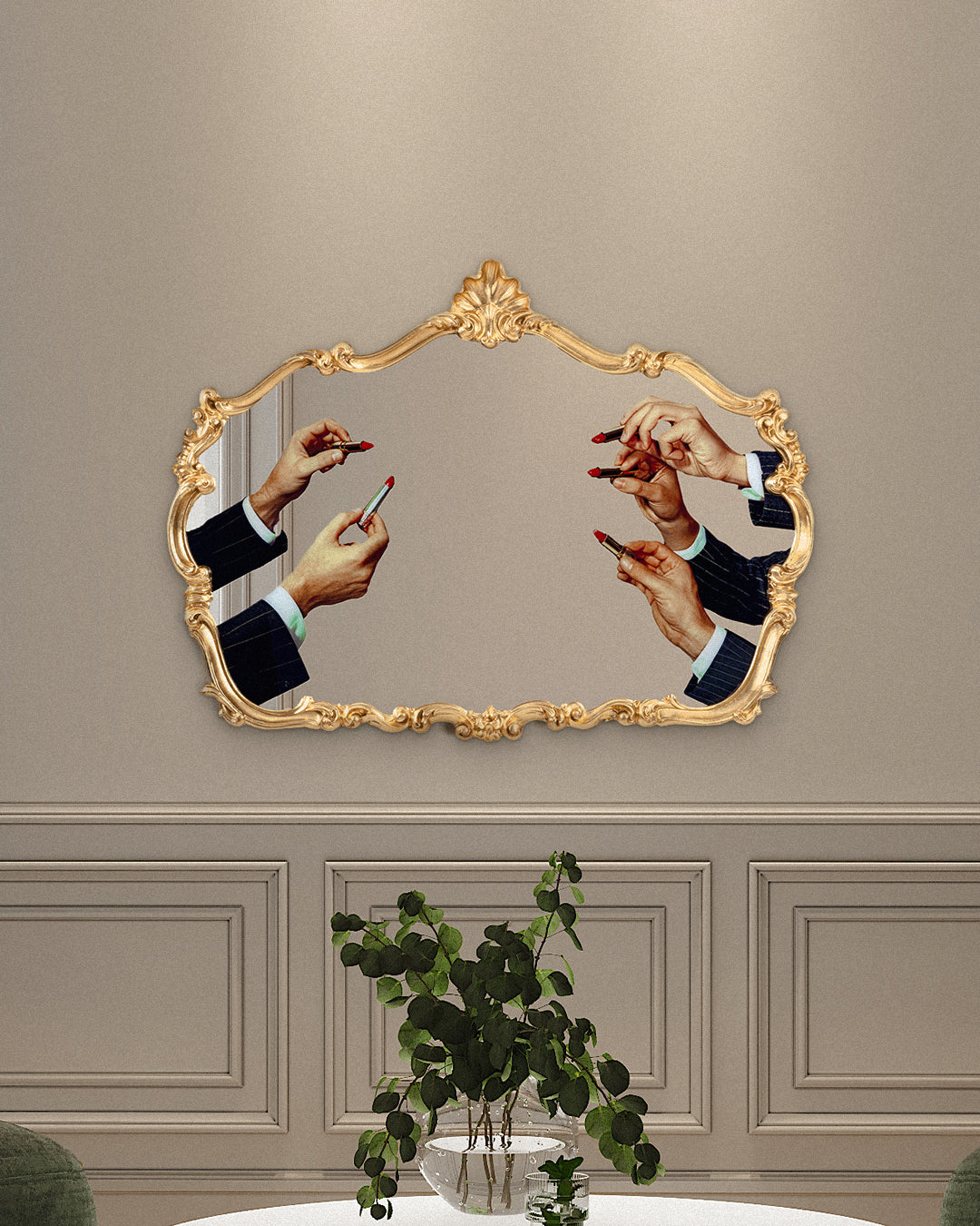 Seletti x TOILETPAPER Baroque Mirrors - Seagirl & Lipstick