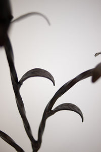 Close-up of the leaf details on the Bellora candelabra by Olsson & Jensen