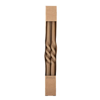set of two brown bloomigville twist candles in kraft gift box
