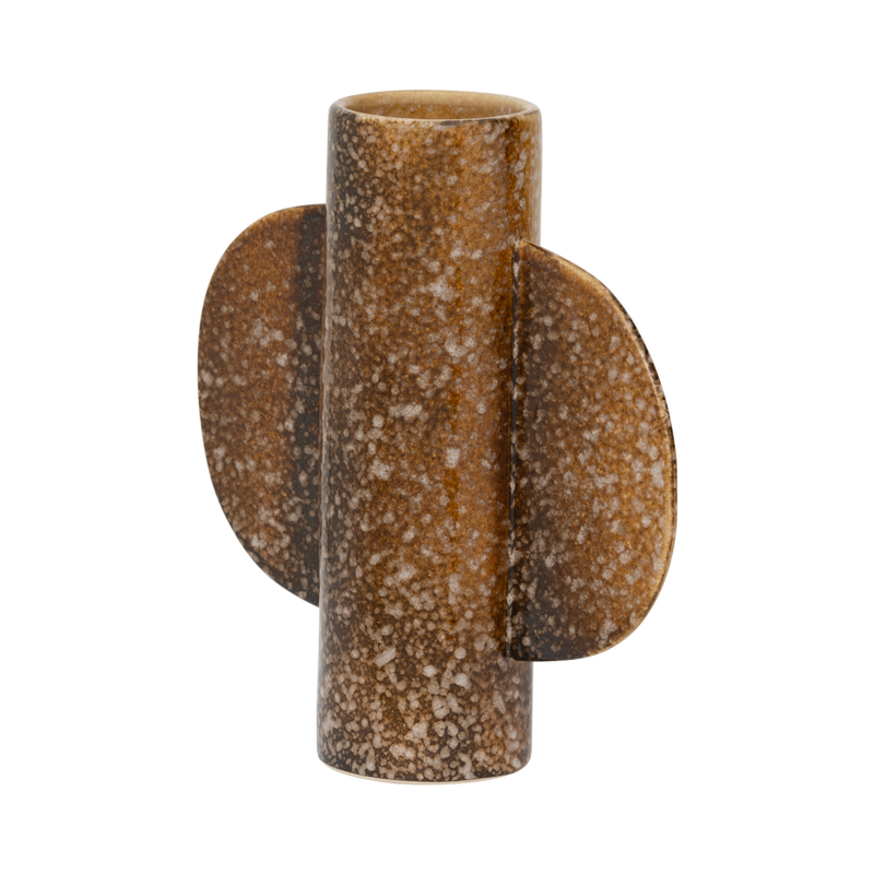 Bran caramel brown vase from the front