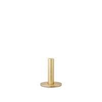 Broste Copenhagen Maro Candle Holder Small in brass on a white background